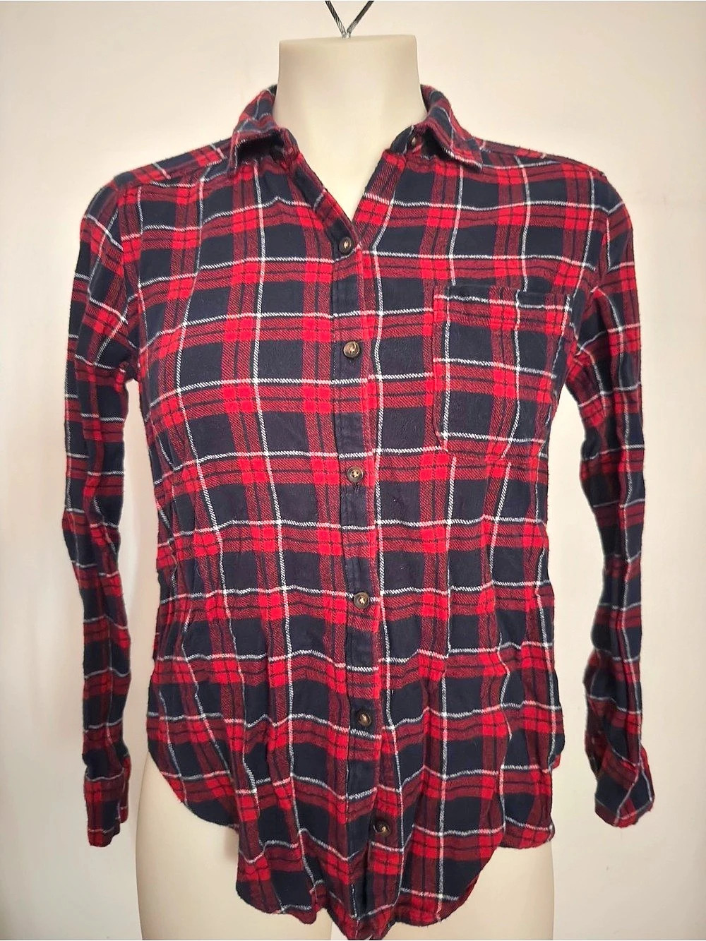 Hollister Plaid Flannel Shirt Size XS